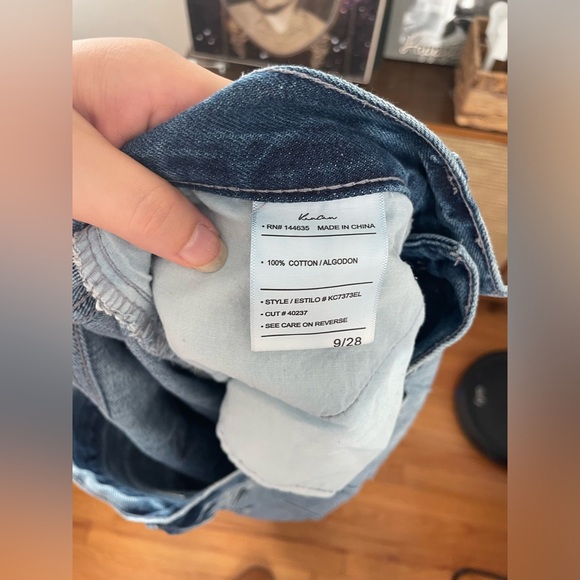 Kancan jeans womens blue distressed high waisted denim button fly jeans size 29 - Picture 8 of 9